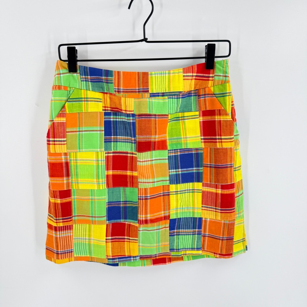 Loudmouth Golf Patchwork Skort Multi 4 Plaid Madras Colorful Skort Preppy